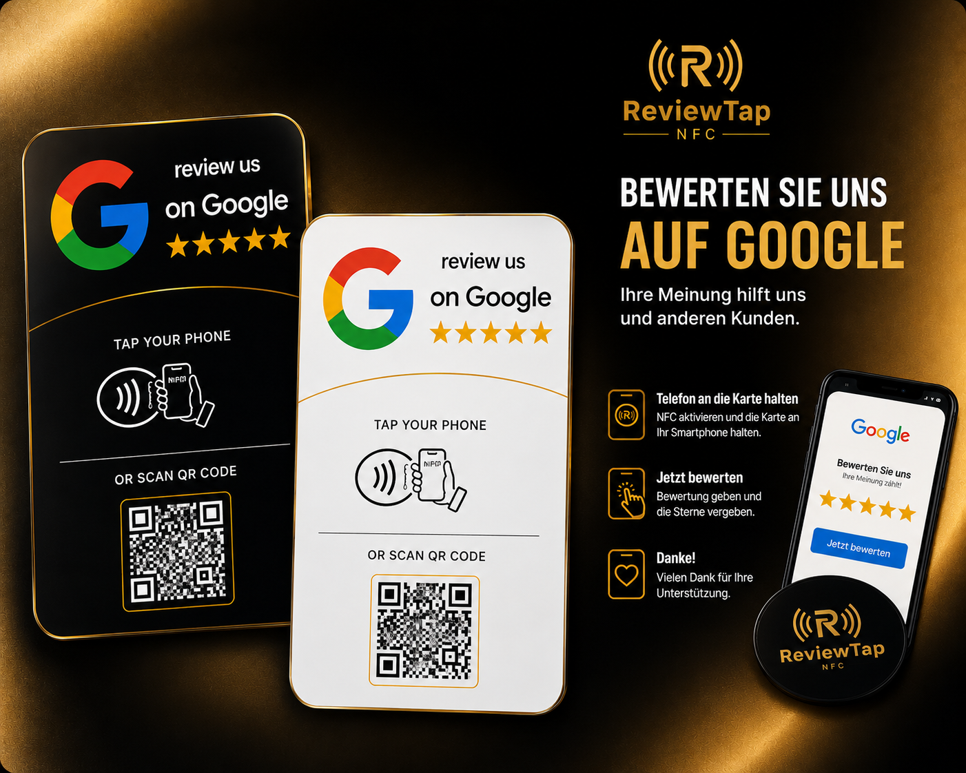 NFC Google Bewertungskarte